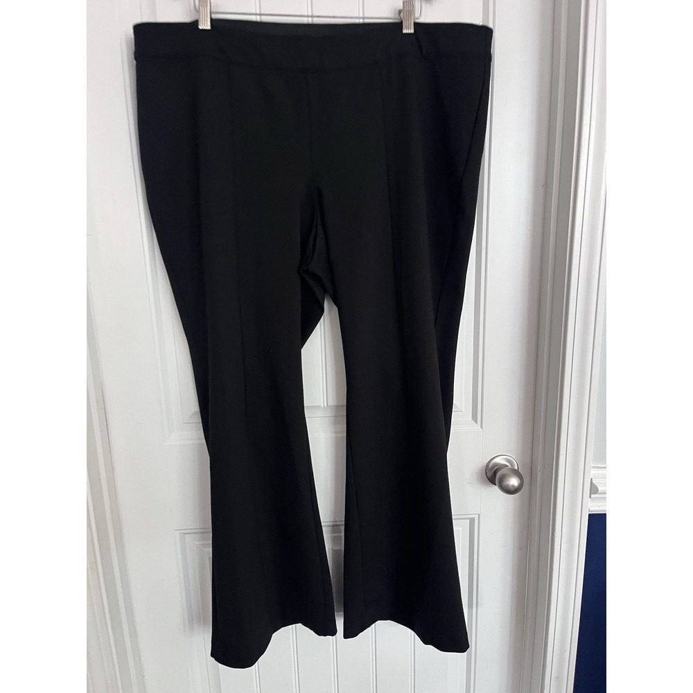 New Lane Bryant Womens 24 Black Dress Pants High Rise Ponte Flare Stretch 380